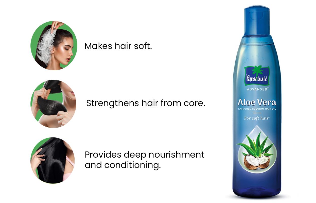  Image of Parachute Advansed Aloe Vera Hair Oil with Features