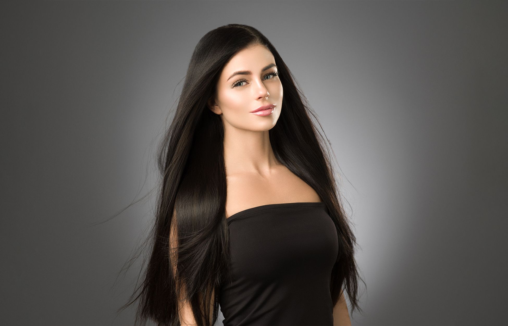 Four Natural methods-a woman with long, lustrous hair in the middle